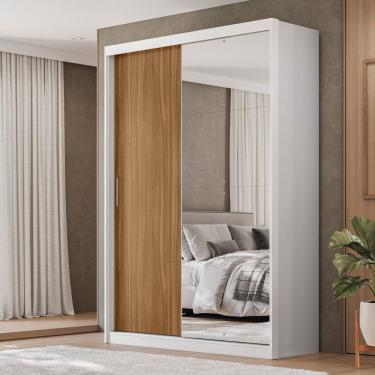 Imagem de Guarda-roupa 2 Portas Correr 4 Gavetas London Branco-amendola