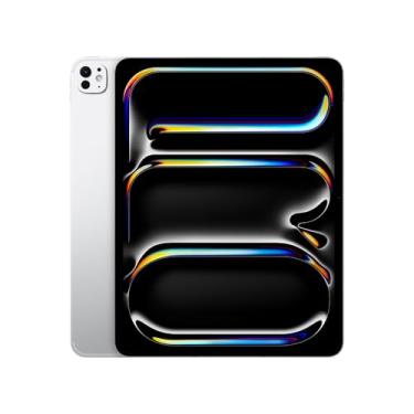 Imagem de Apple 2024 iPad Pro de 13 polegadas (Wi-Fi + Cellular, 2 TB, Vidro convencional) - Prateado (M4)