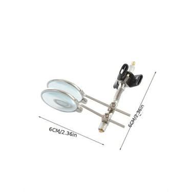 Imagem de Lupa De Clipe Ajustável Dupla 5X 10X Para Reparo De Relógio, Serviço D