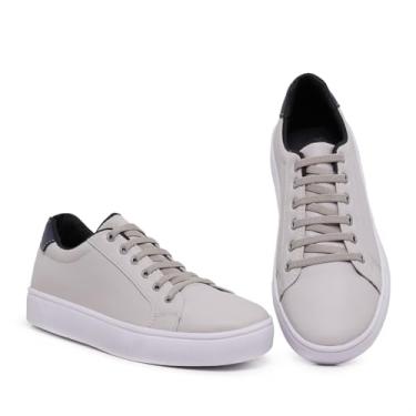 Imagem de Foxstar Masculino StarFox Sapatênis Casual, Gelo, Tamanho 44, Ajuste Elástico, Conforto