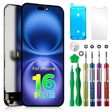 Imagem de Ace Tech Cellular Substituição de tela LCD para iPhone 16 Plus (A3290, A3082, A3289, A3291) Moldura digitalizadora de tela sensível ao toque de 6,7 polegadas, montagem completa