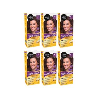 Imagem de Coloraçao Light Color 6.7 Chocolate - Kit Com 6Un