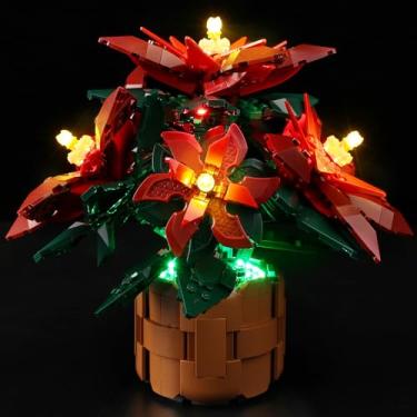 Imagem de BrickSoul Led Light Kit Compatible with Lego Icons Poinsettia Flowers 10370 Building Set - NO Blocks Set