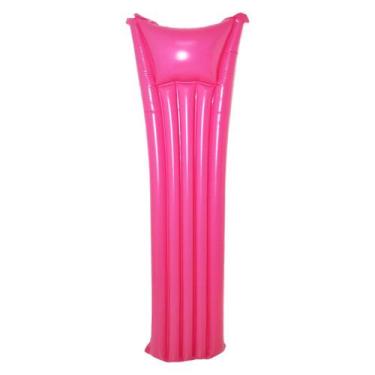 Imagem de Colchão Inflável Boia Lisa Colorida Piscina Praia Verão - Funs