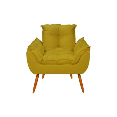Imagem de Poltrona Opala Cadeira Decorativa Balaqui Decor Amarelo