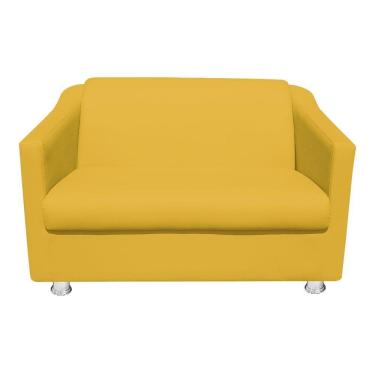Imagem de Namoradeira Tilla Decorativa 2 Lugares Corino Amarelo