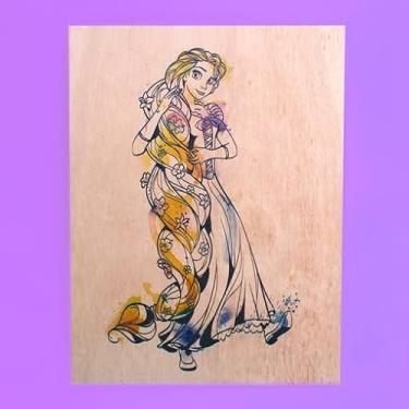 Imagem de Quadro Rapunzel Aquarela
