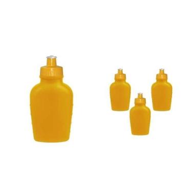 Imagem de Kit 4 Cantis 500Ml Amarelo Plástico Premium - Bb Store