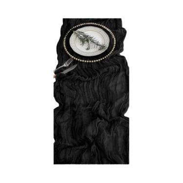 Imagem de Caminho De Mesa Em Cheesecloth Verde, Vermelho E Borgonha, Estilo Boho