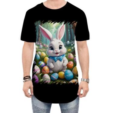 Imagem de Camiseta Longline Coelhinho da Páscoa Traço Infantil 16 - Kasubeck Sto