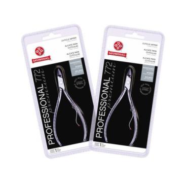 Imagem de Kit 2 alicates cuticula 772 cabo longo professional premium inox mundi