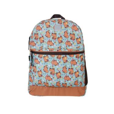 Imagem de Mochila G Juvenil Menino Capivara Verde Container