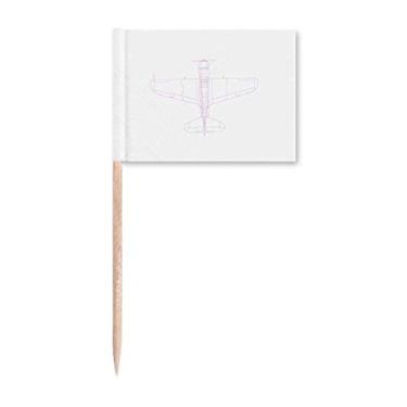 Imagem de Equipamento de estrutura de aeronaves bandeiras de palito de dente marcador Topper Decoração de festa