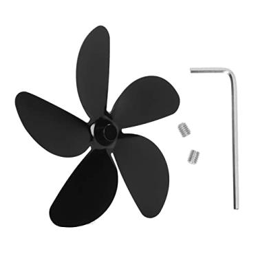 Imagem de Lâmina do Ventilador de Lareira, 5 Lâminas Ventilador de Fogão a Lenha Ventilador de Lareira Com Economia de Energia Substituição de Liga de Alumínio para Casa, Ventiladores de