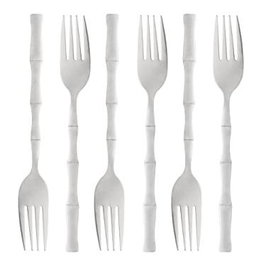 Imagem de LYOR - Conjunto 6 Garfos para Mesa de Aço Inox Bambu Elegant 20m