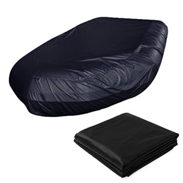 Imagem de Capa de borracha para caiaque à prova d'água proteção contra poeira solar UV barco barco inflável capa de armazenamento capa de proteção de barco 12-5 pés, preto, GG (comprimento 520 cm)