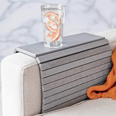 Imagem de Momo Lifestyle Kit 2 Bandeja Esteira para Braço de Sofá Seca Rápido Drysofa, de Terra Diatomácea, Flexível