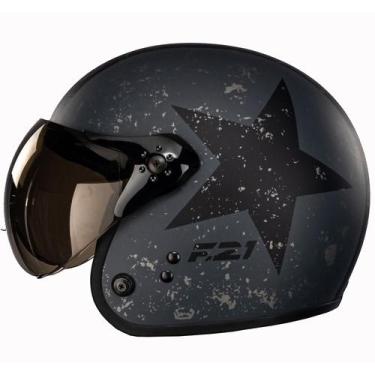 Imagem de Capacete Peels F21 Old Tank Preto Chumbo Fosco, 61