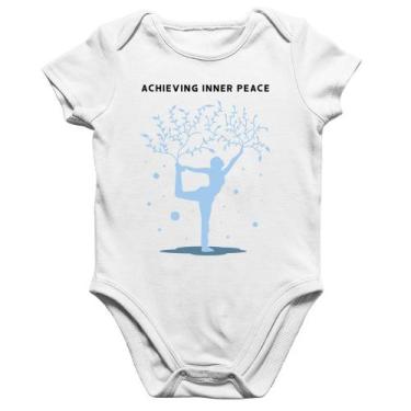 Imagem de Body Bebê Algodão Achieving Inner Peace - Foca na Moda, Branco, GG