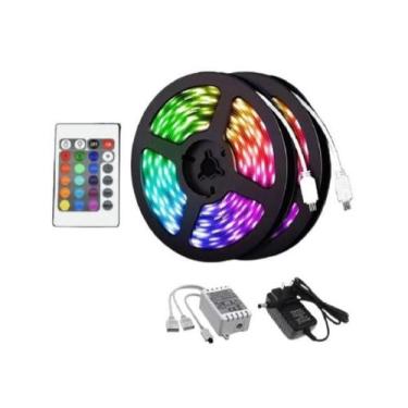 Imagem de Fita De Led Rgb 5050 15 Metros Para Decoração Com Fonte 5Amp