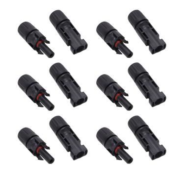 Imagem de 12 PCS Conector Solar Fotovoltaico Solar Fotovoltaico, Kit de Conector de Cabo de Painel IP67 Kit de Feminino Masculino À Prova D 'Água para a Indústria (1000V-45A)