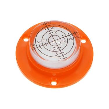 Imagem de HARFINGTON Nível de bolha horizontal de alta precisão 16,5 x 49 mm Ferramentas de layout de medição de nível de olho de boi redondo para RV TV Moldura de pendurar ferramenta niveladora, laranja