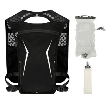 Imagem de Mochila de corrida, mochila de água corrente,Pacote de hidratação de colete de água de backpack - Saco de armazenamento leve colete impermeável, bolsa de equipamento de acampamento para homens, mulher