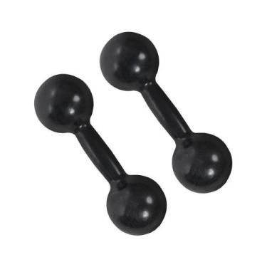 Imagem de Par De Halter Bola Emborrachado 8Kg Academia Peso Treino - Camarx