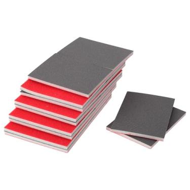 Imagem de TUCKBOLD 20 peças de esponja de lixa fina P400 de 9,4 x 7,9 cm, laváveis para paredes de gesso de metal, madeira, parede, pedra, pintura automotiva, plástico, faça você mesmo, 0,5 polegadas