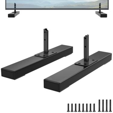 Imagem de Suporte de TV de metal para Vizio, exclusivo para modelo de TV Vizio E48-C2 E55-C2, pernas de TV de substituição com parafusos e instruções, estável para segurar