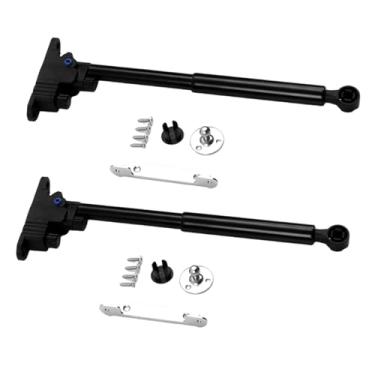Imagem de WeiLaiKeQi 2x Suporte de haste hidráulica para porta de armário, suporte de estrutura de alumínio, ferragens para móveis, de gás hidráulico em, Preto
