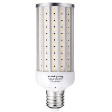 Imagem de AuzerLighting Lâmpada Led Milho De 60 W, Base Grande Mogul E39, 6000 Lúmens, Luz Do Dia 6500 K, Branco Frio, Para Fábrica, Armazém, Celeiro, Garagem, Shopping, Supermercado, Área Ac85 V-265 V