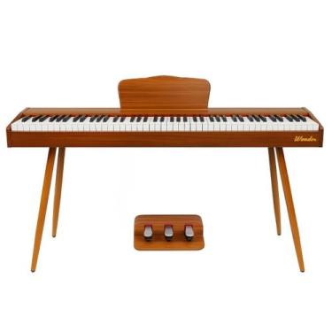 Imagem de Piano Digital Wonder WR-60 88 Teclas Marrom