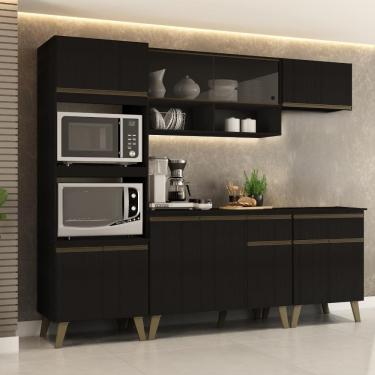 Imagem de Armário de Cozinha Completa Atlanta Prime Preto Touch