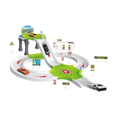 Imagem de YIJU Menino brinquedo de brinquedo de garagem para estacionamento aventura de brinquedo de brinquedo ao ar livre para crianças meninas ferramenta de, Carro de Corrida