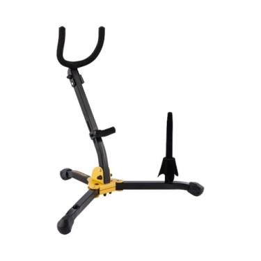 Imagem de Hercules Suporte para Saxofone Alto Tenor e Flauta DS532BB | de Chão, Dobrável, Regulagem de Altura, Espuma Protetora, e Bag de Transporte, para Palco Estúdio Igreja