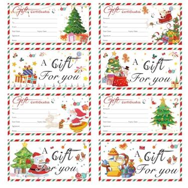 Imagem de Vales de presente com envelopes de 9 x 18 cm - Cartões de Feliz Natal com Nome e Endereço Certificados de Voucher para Pessoal ou Pequenas Empresas Pacote com 40
