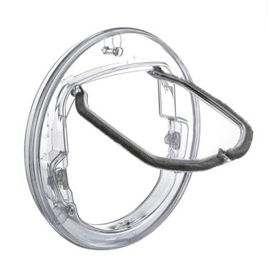 Imagem de Generic Porta para animais de estimação com 4 travas, instalação simples e fácil, porta com aba interna e externa para gatos, para cães pequenos, tela janela, Transparente