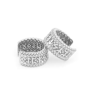 Imagem de Brincos de aço inoxidável Viking Ear Cuffs Runas nórdicas sem piercing para homens, Aço inoxidável, Sem pedra preciosa