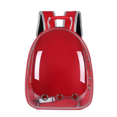 Imagem de Bothyi Bolsa de transporte para pássaros, bolsa de transporte para pequenos animais, pássaros pequenos, de saída para periquitos, ouriço, chinchila, esquilo, Vermelho