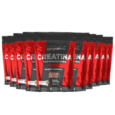 Imagem de Creatina Monohidratada 500G Kit 10 Unidades Hf Suplementos