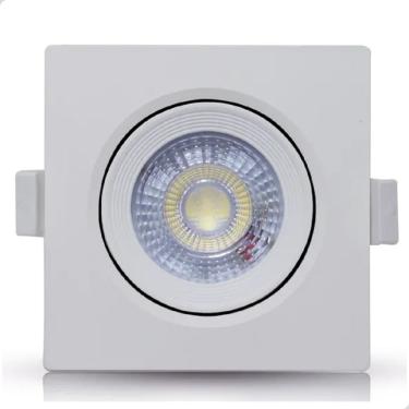 Imagem de Spot Led Embutir Quadrado 5W 6000k Branco Frio Bivolt