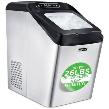 Imagem de Máquina de Gelo Automática Portátil Produz até 11kg, 24H, Cor, 110v, NUTRICHEF NCICNUG, Prateado