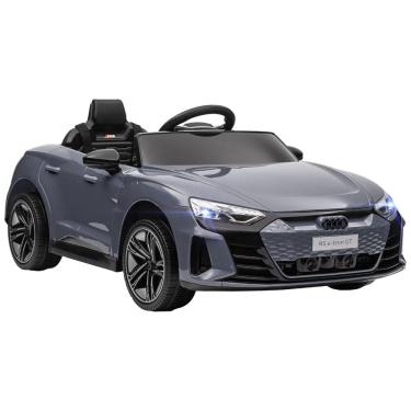 Imagem de Carro Elétrico Infantil, Audi RS E-tron com Controle Remoto, Suspensão, Buzina, Música e Luz LED, 12V, Aosom, Cinza