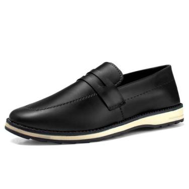 Imagem de Sapato Social Oxford Masculino Casual Mocassim Sapatênis Calce Facil -