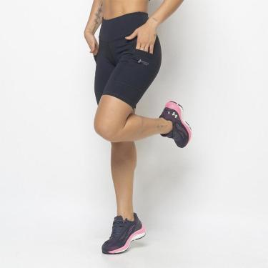 Imagem de Bermuda Fitness Academia feminina Com Bolsos Laterais Cós Alto jolie-Feminino