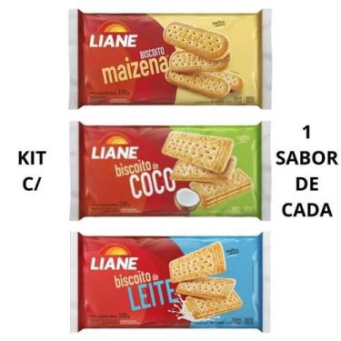 Imagem de KIT COM 3 - Biscoito Maizena + Coco + Leite.Zero Leite/Zero Lactose - 