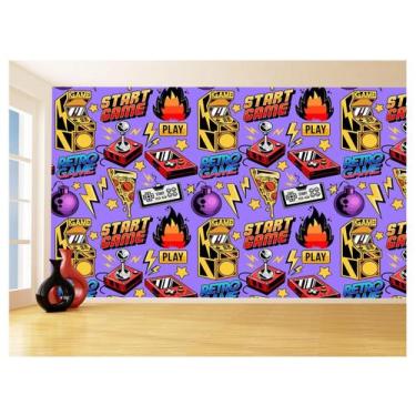 Imagem de Papel De Parede 3D Infantil Controle Game Jogo 3,5M Azs300 - Você Deco