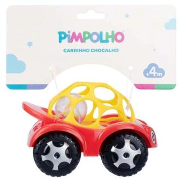 Imagem de Brinquedo Bebê Chocalho Carrinho Vermelho Pimpolho