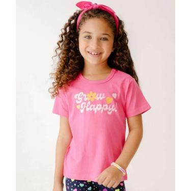 Imagem de Camiseta Infantil Estampa Frase Marisa Tam 4 a 10-74120, 6, Rosa